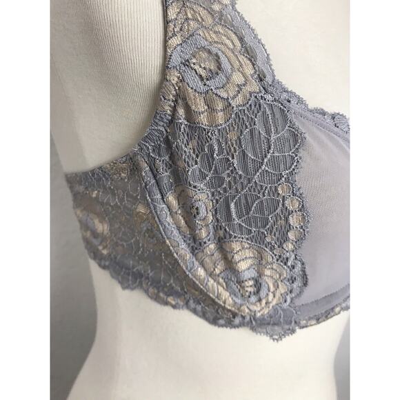 Victoria's Secret Lingerie Bra Floral Lace Underwire Semi Sheer - Picture 4 of 9